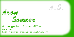 aron sommer business card